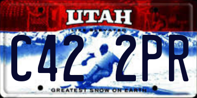 UT license plate C422PR