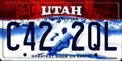 UT license plate C422QL