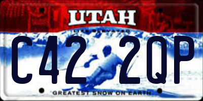UT license plate C422QP