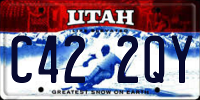 UT license plate C422QY
