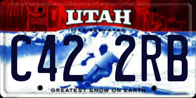 UT license plate C422RB
