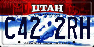 UT license plate C422RH
