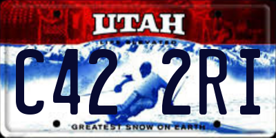 UT license plate C422RI