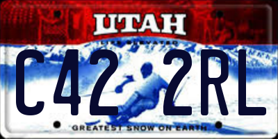 UT license plate C422RL