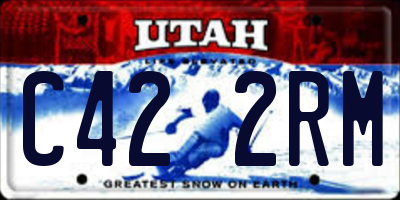 UT license plate C422RM