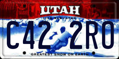 UT license plate C422RO
