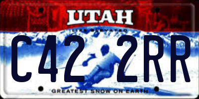 UT license plate C422RR