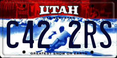 UT license plate C422RS