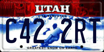 UT license plate C422RT