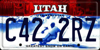UT license plate C422RZ