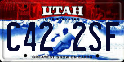 UT license plate C422SF