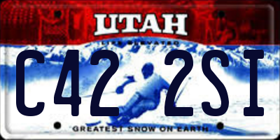 UT license plate C422SI