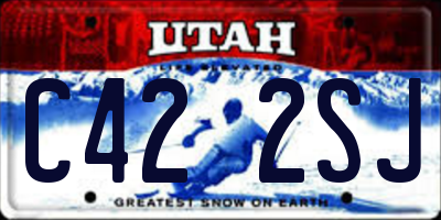 UT license plate C422SJ