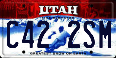 UT license plate C422SM