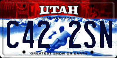 UT license plate C422SN