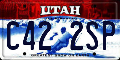 UT license plate C422SP