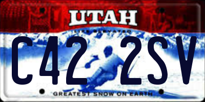 UT license plate C422SV