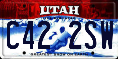 UT license plate C422SW