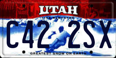 UT license plate C422SX