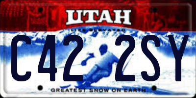 UT license plate C422SY