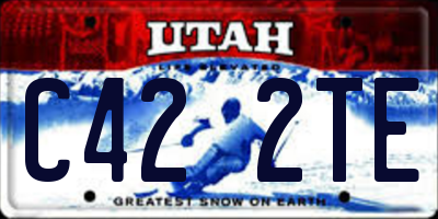 UT license plate C422TE