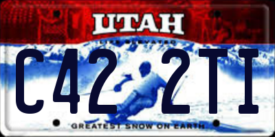 UT license plate C422TI