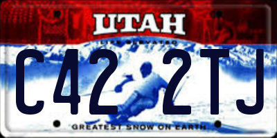 UT license plate C422TJ