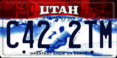 UT license plate C422TM