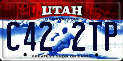 UT license plate C422TP