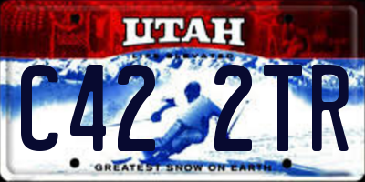 UT license plate C422TR