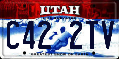 UT license plate C422TV