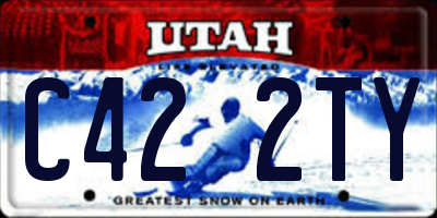 UT license plate C422TY