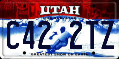 UT license plate C422TZ