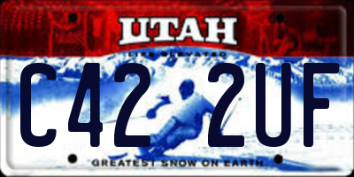 UT license plate C422UF