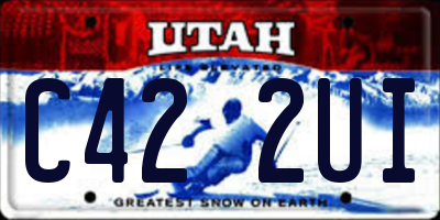 UT license plate C422UI