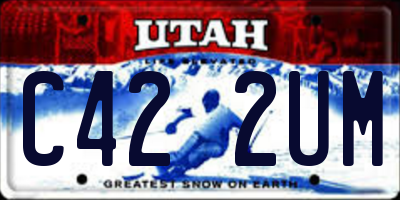 UT license plate C422UM
