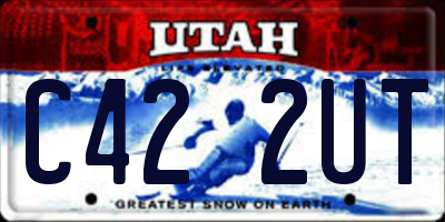 UT license plate C422UT