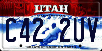 UT license plate C422UV