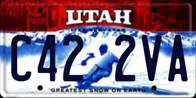 UT license plate C422VA