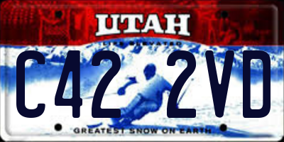 UT license plate C422VD
