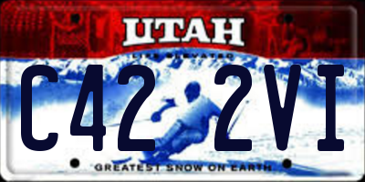 UT license plate C422VI