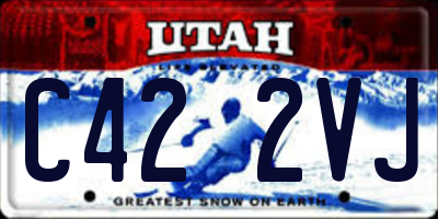 UT license plate C422VJ