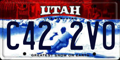 UT license plate C422VO