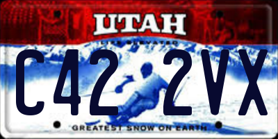 UT license plate C422VX