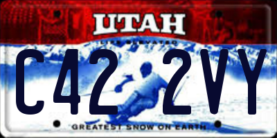 UT license plate C422VY