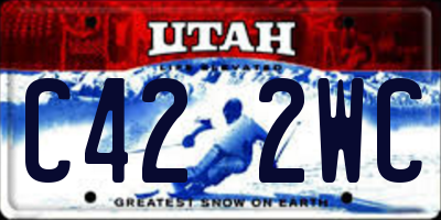 UT license plate C422WC