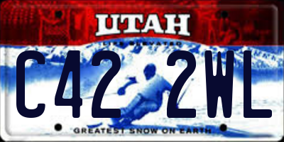 UT license plate C422WL