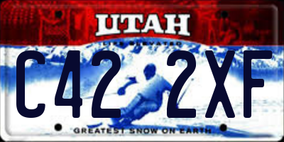 UT license plate C422XF