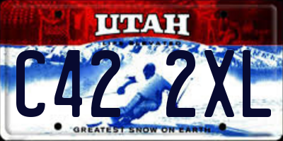 UT license plate C422XL