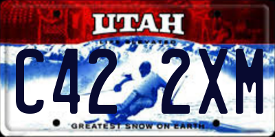UT license plate C422XM